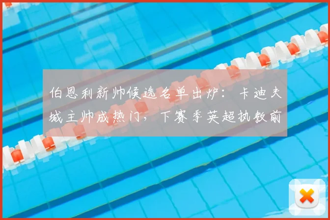 伯恩利新帅候选名单出炉：卡迪夫城主帅成热门，下赛季英超执教前景分析